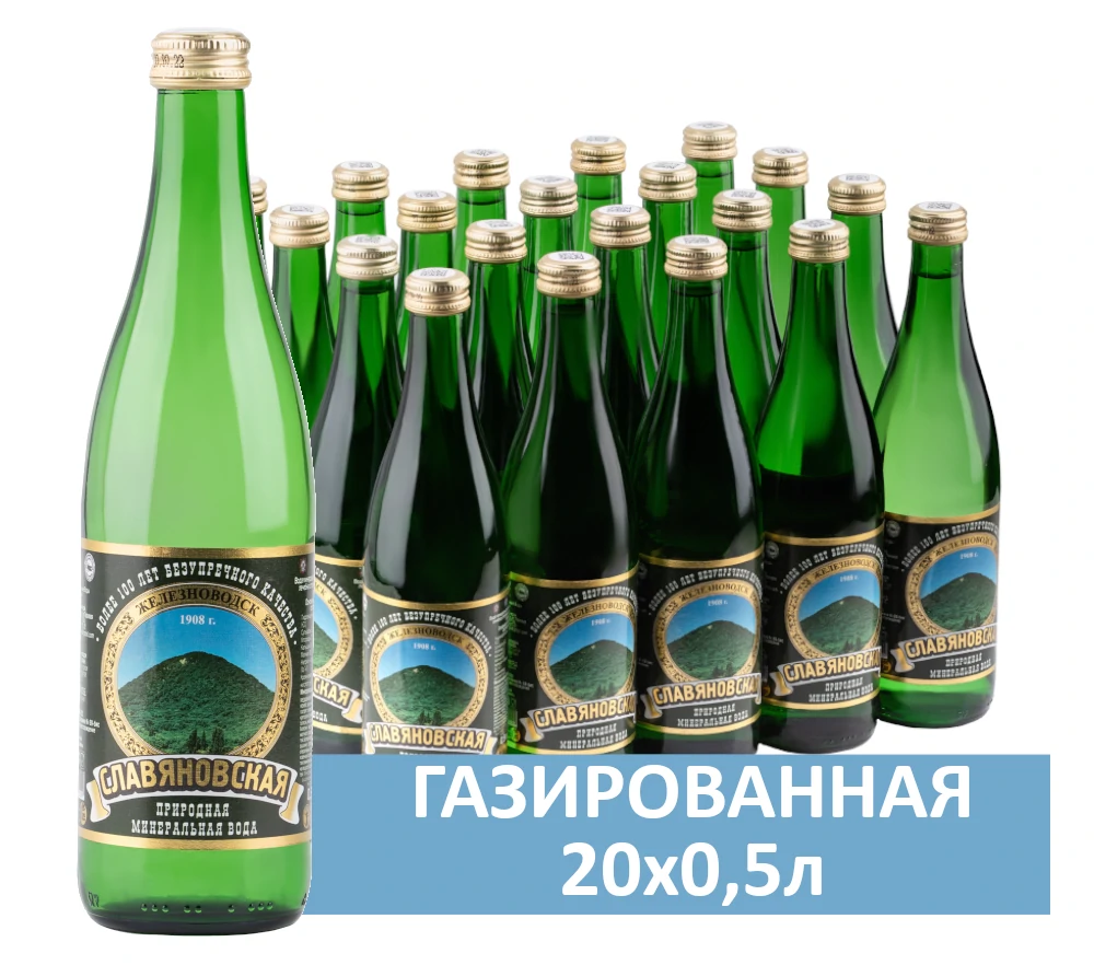 Вода Славяновская МВЖ 20шт по 0,5л — водаминвод.рф